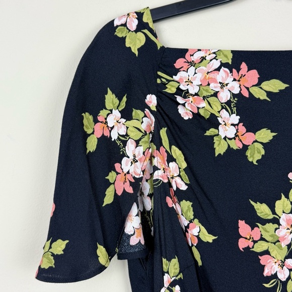 Reformation Lassie Daphne Midi Floral Open Back Maxi Dress Black Size 2 - Picture 8 of 12